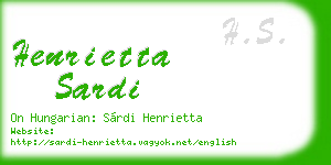 henrietta sardi business card